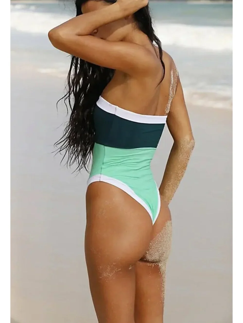 ONEONE Free People Alisha One-Piece Swimsuit in Spearmint Size X-Small NWT